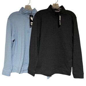 Walter Hagen Quarter Zip Golf Pullover Sweatshirts Mens S 2 pc Bundle Blue/Black